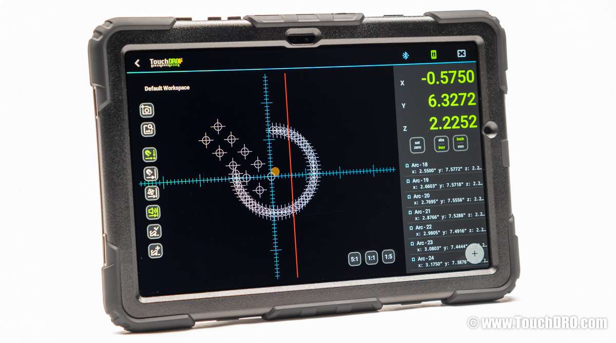 Large graphical touchscreen allows for some novel functionality