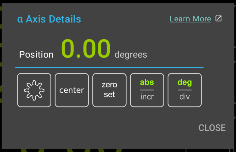 Fig. 2: Angular Axis Details dialog example