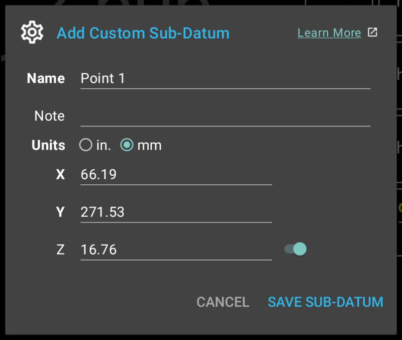 Fig. 2: Add Custom Sub-Datum Dialog