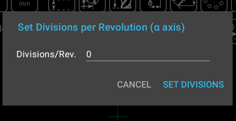 Fig. 3: Dialog used to set arbitrary divisions per revolutoin