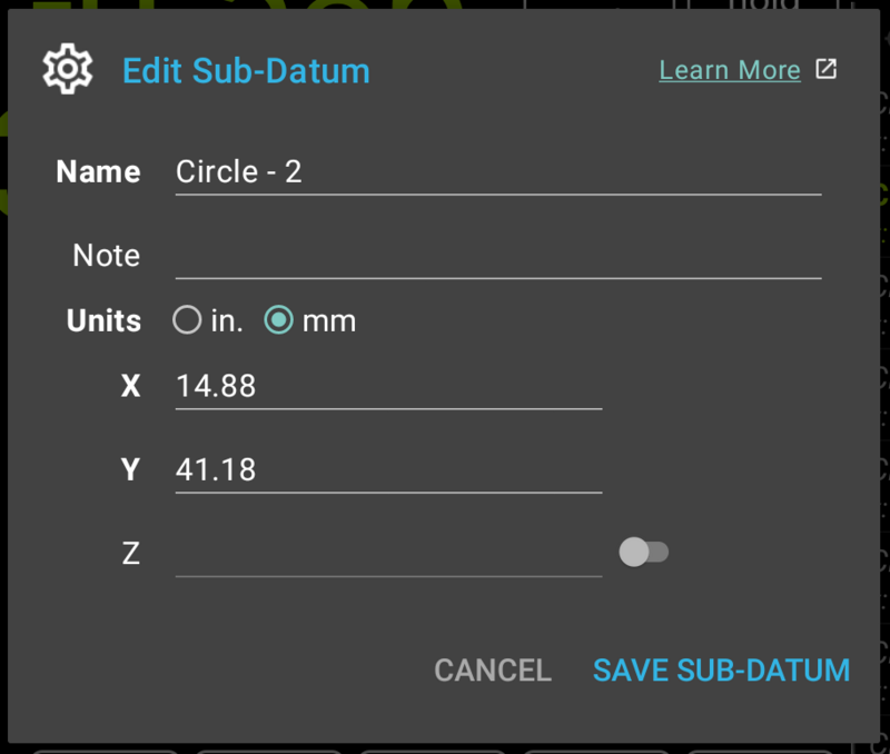 Fig. 3: Edit Sub-Datum Dialog