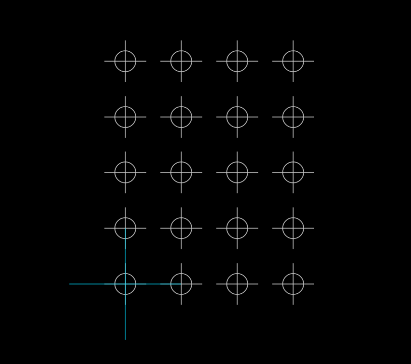 Fig. 13: 4 x 5 hole grid