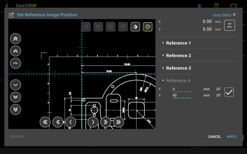 Dialog used to anchor the image to the physical coordinate system