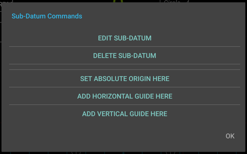 Fig. 3: Sub-Datum Commands Dialog