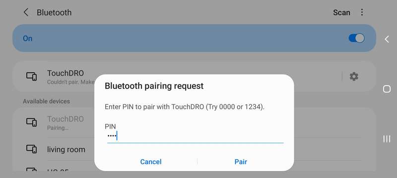 Generic Android BlueTooth Pairing Dialog